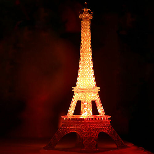 Romantic Eiffel Tower Color Changing LED Night Light Bedroom Home Decoration