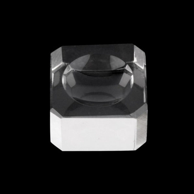 1 pcs Transparent Glass Square Dimple Stand Crystal Ball Display Bases Table Stand Home Decor Ornaments Crystal Ball Holder Rack