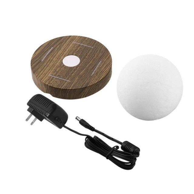New Magnetic Levitating 3D Moon Lamp 360 rotated Wooden Base 10cm Night Lamp Floating Romantic Light Home Decoration for Bedroom
